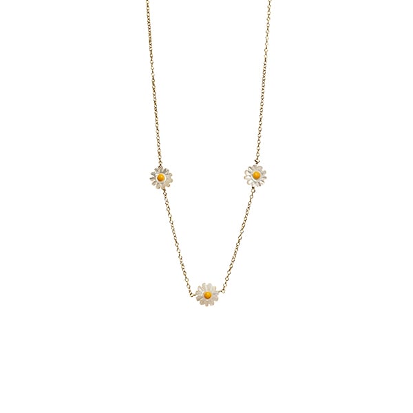 Image of Three Daisies Gold Filled Necklace