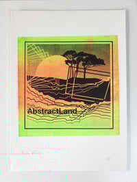 Image 1 of ABSTRACTLAND FLUOS Estampe format 29,7cm x 42cm
