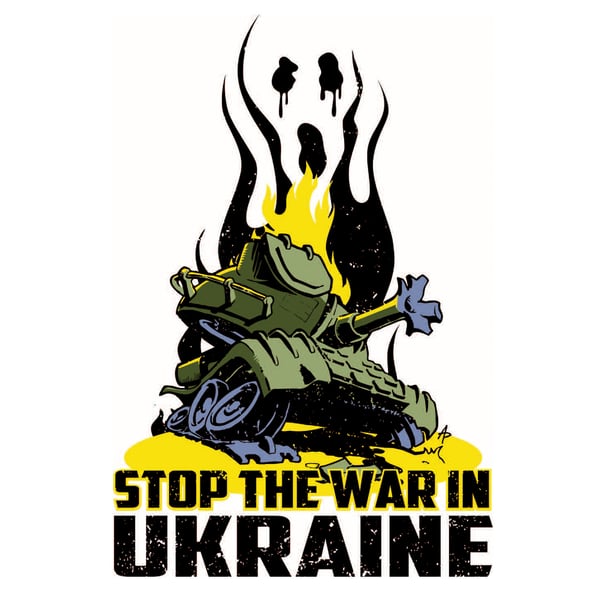 Image of Stop the war in Ukraine Men's heavyweight tee 
