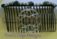 Silver Charm Beaded Comb