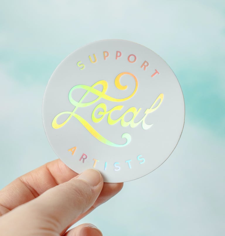 Support Artists Holographic Sticker
