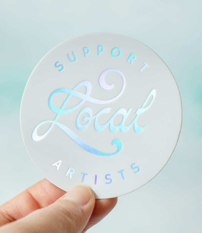 Support Artists Holographic Sticker Image 2