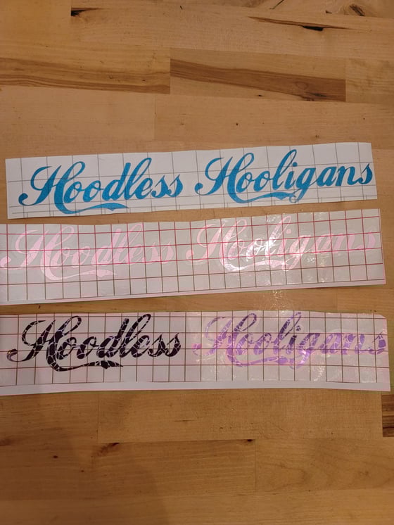Image of Hoodless Hooligans Script Logo