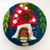 PDF downloadable pattern - Mushroom Fairy House pincushion