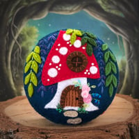 Image 5 of PDF downloadable pattern - Mushroom Fairy House pincushion