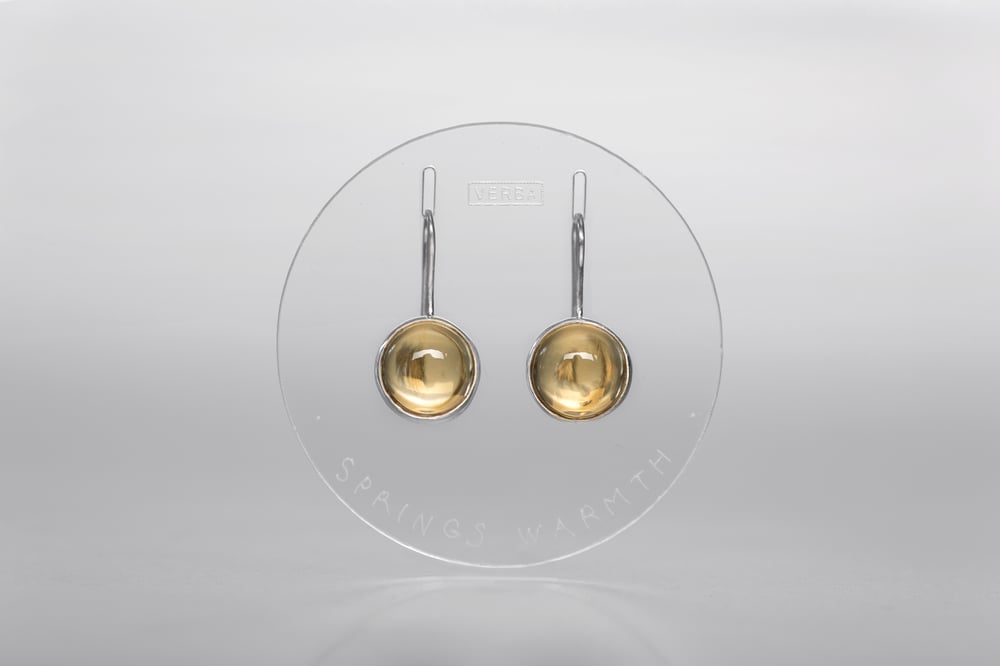 Image of "Springs warmth" silver earrings with citrines ·  VAPOR VERNUS  ·
