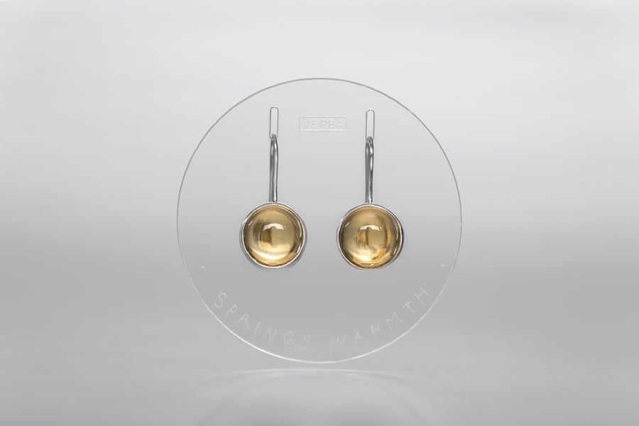 Image of "Springs warmth" silver earrings with citrines ·  VAPOR VERNUS  ·