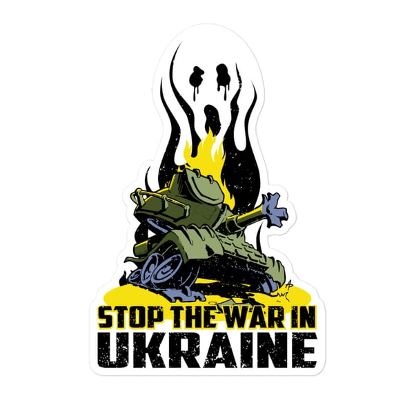 Image of Stop the war in Ukraine stickers