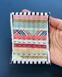 Image 3 of Scraps No. 10 - Tiny Handsewn Art Quilt 