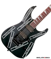 Image 4 of Jeff Hanneman guitar decal Custom B.C.Rich signature vinyl stickers Full Set 7