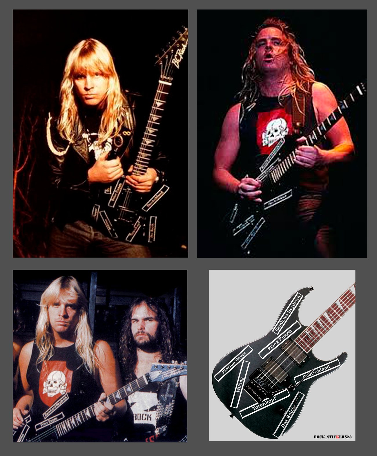 Jeff Hanneman guitar decal Custom B.C.Rich signature vinyl stickers ...