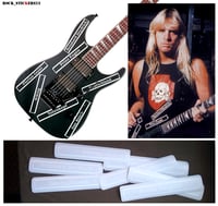 Image 1 of Jeff Hanneman guitar decal Custom B.C.Rich signature vinyl stickers Full Set 7