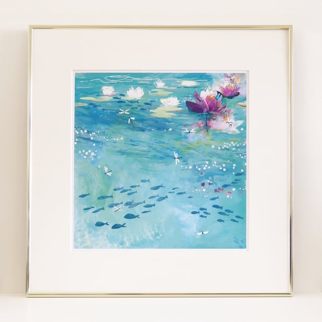 Encadrement luxe impression fine-art Libellule