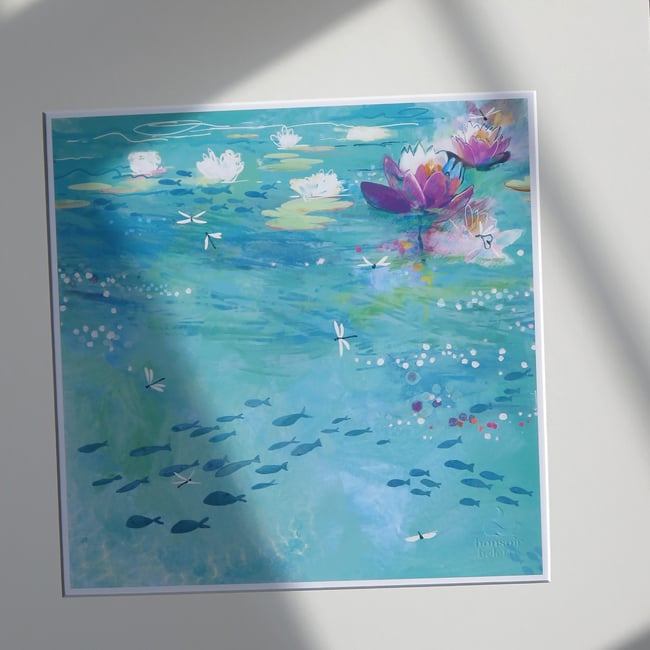 Encadrement luxe impression fine-art Libellule