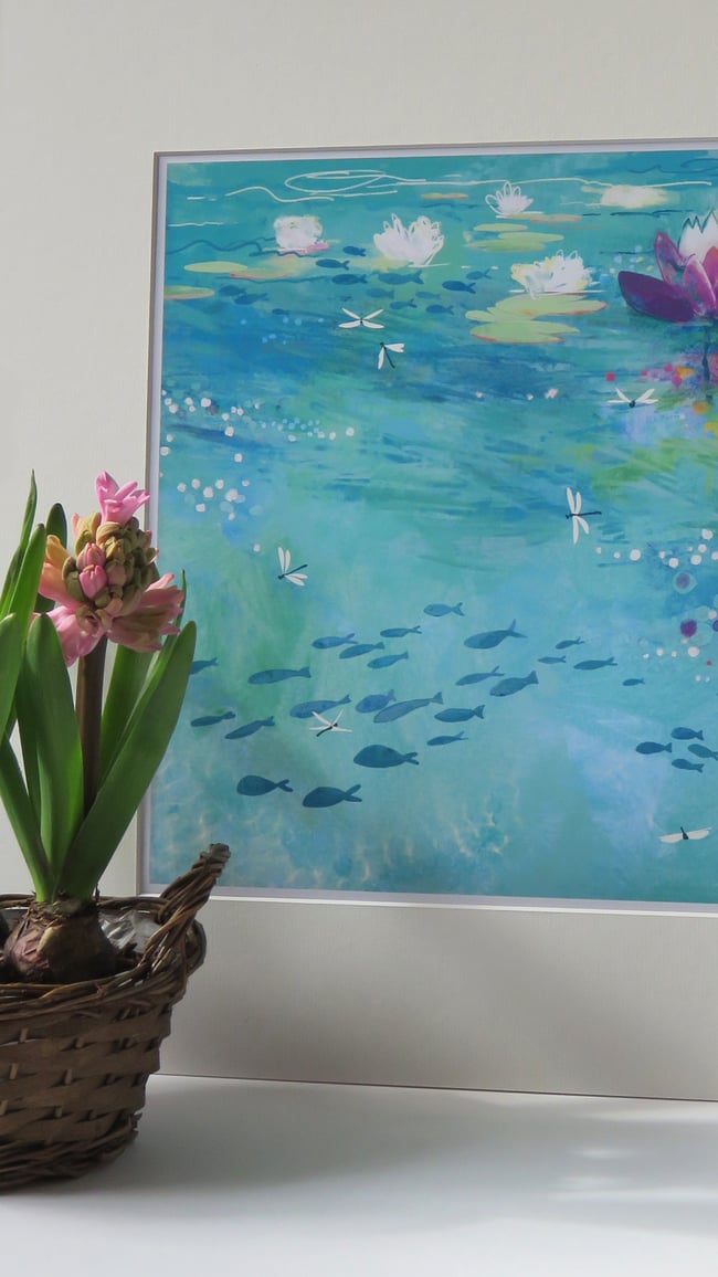 Encadrement luxe impression fine-art Libellule