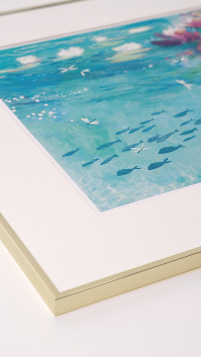 Encadrement luxe impression fine-art Libellule