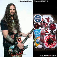 Image 1 of Andreas Kisser guitar stickers Charvel MODEL 2 decal Sepultura set 22