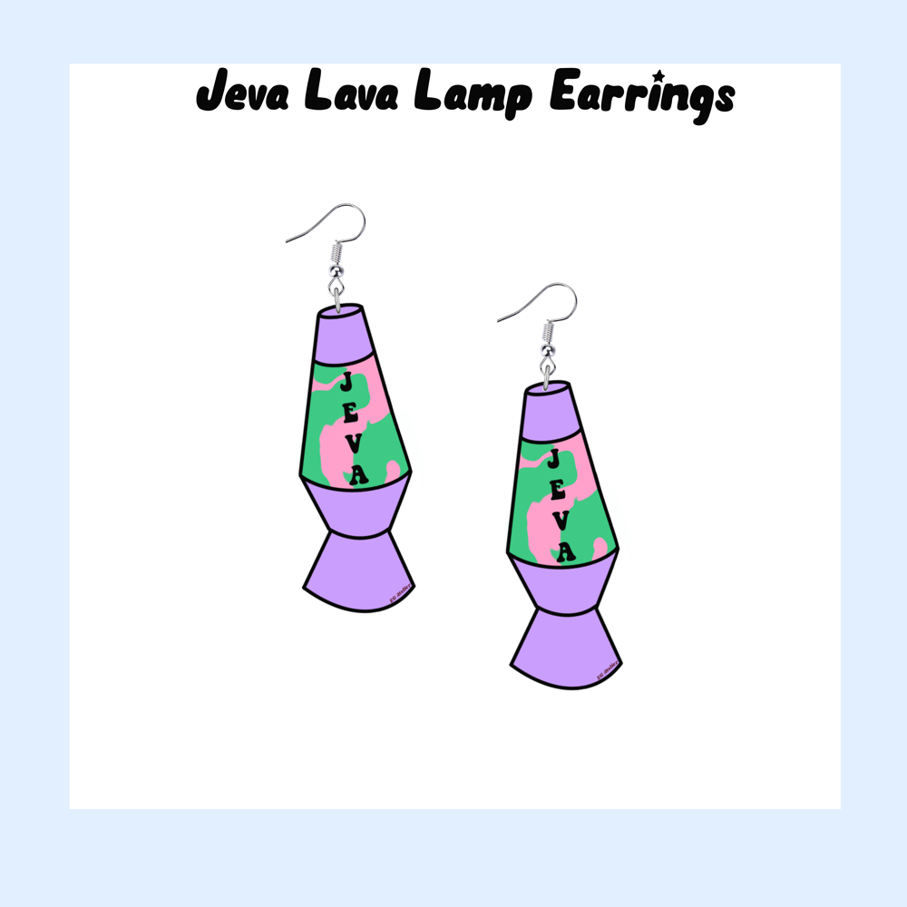 Image of Lava lamp earrings 