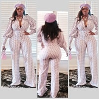 Image 2 of Judy Houndstooth Print Jumpsuit 