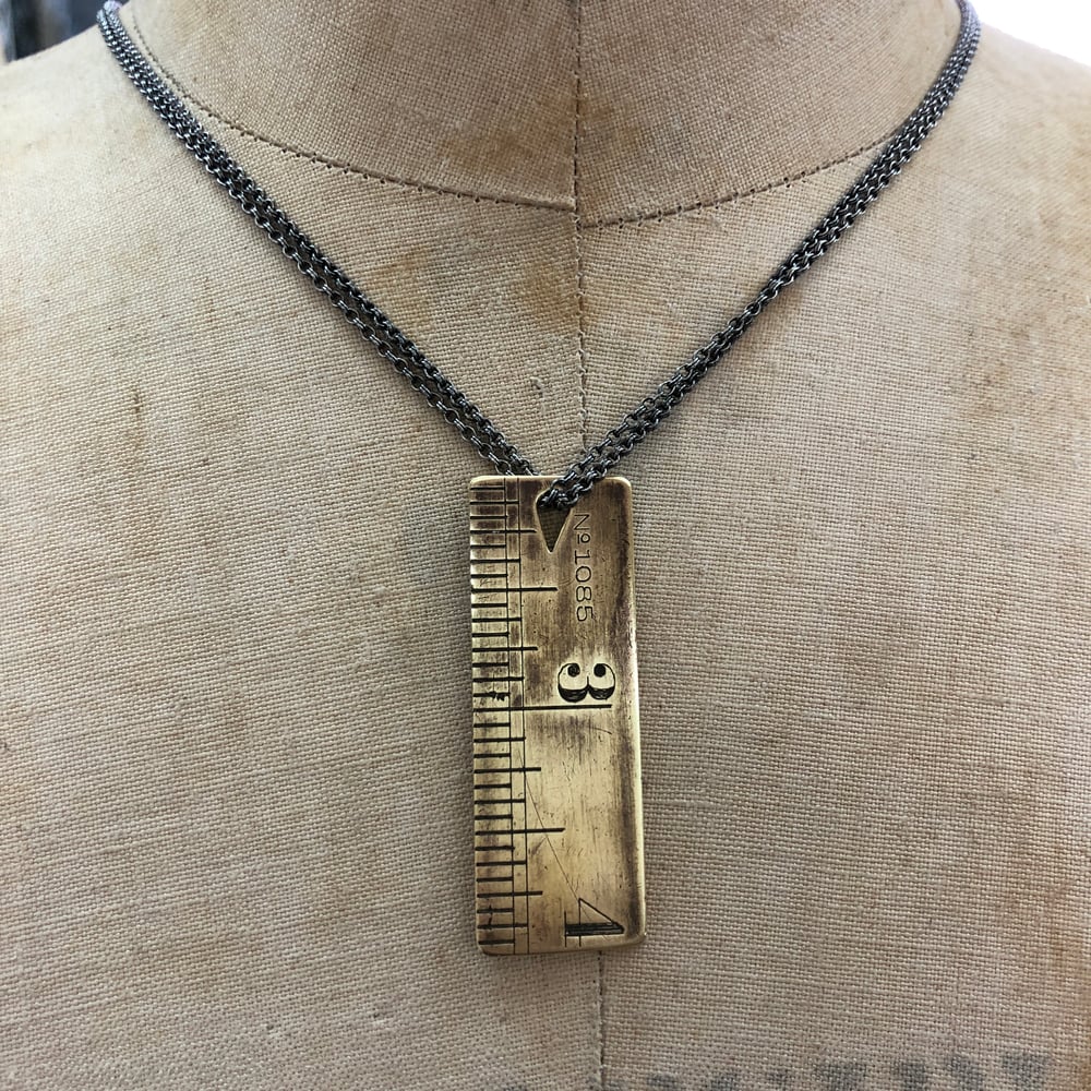 Image of vintage ruler necklace