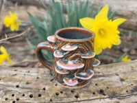 Image 3 of Small Woodcut Mug with Mushrooms