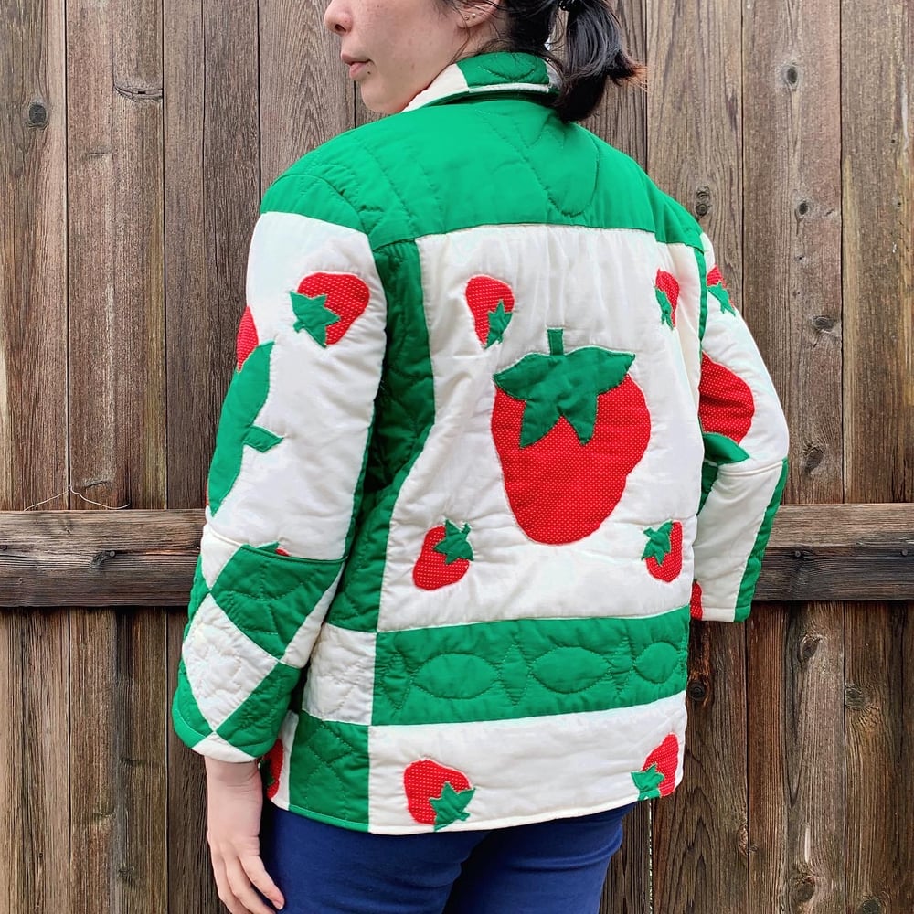 Image of Quilted Chore Coat — Strawberries