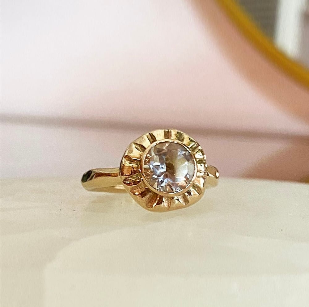 Image of White Topaz Sun ring 