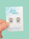 Aqua Coffee Earrings