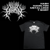 Hash Hamilton Metal Logo Black T-Shirts