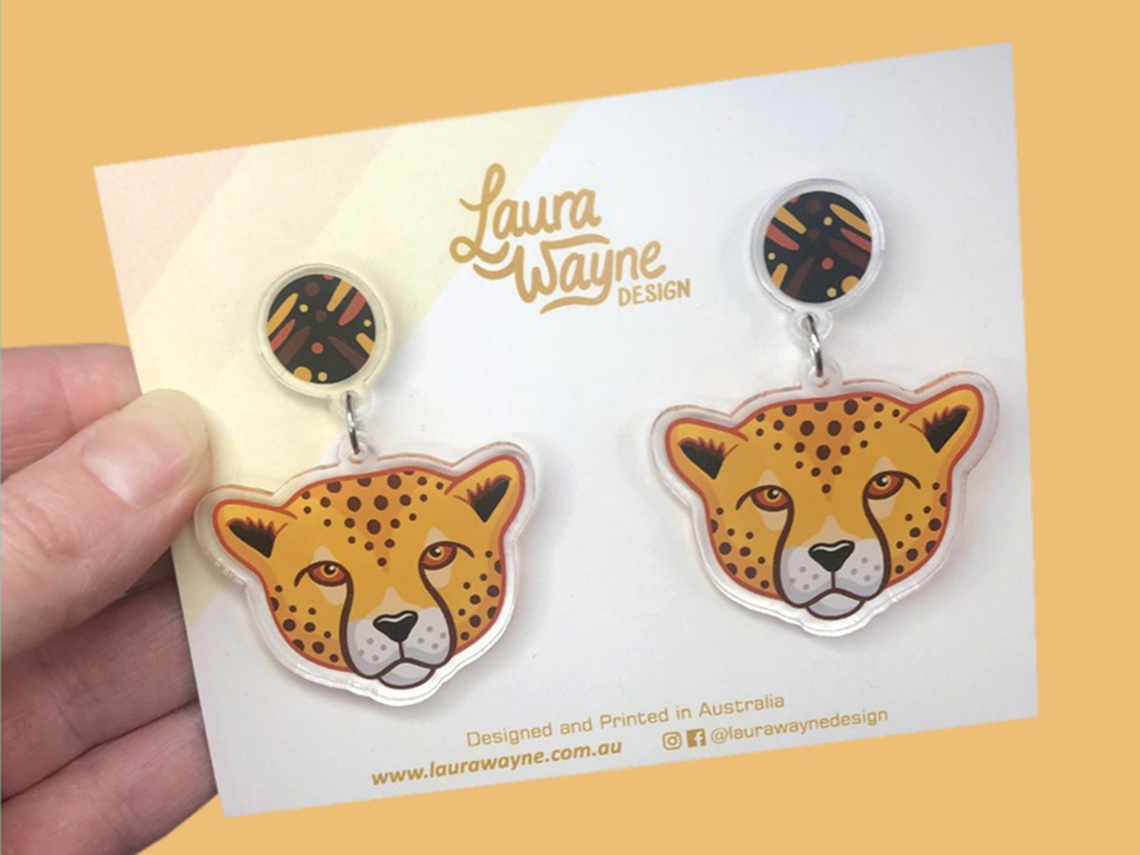 Leopard dangle store earrings