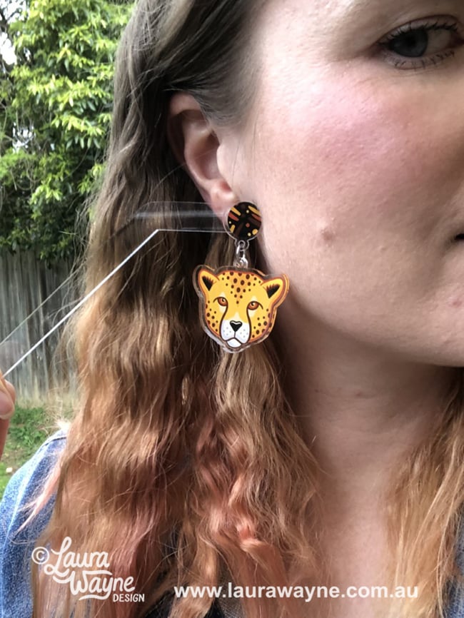 Cheetah Dangle Earrings