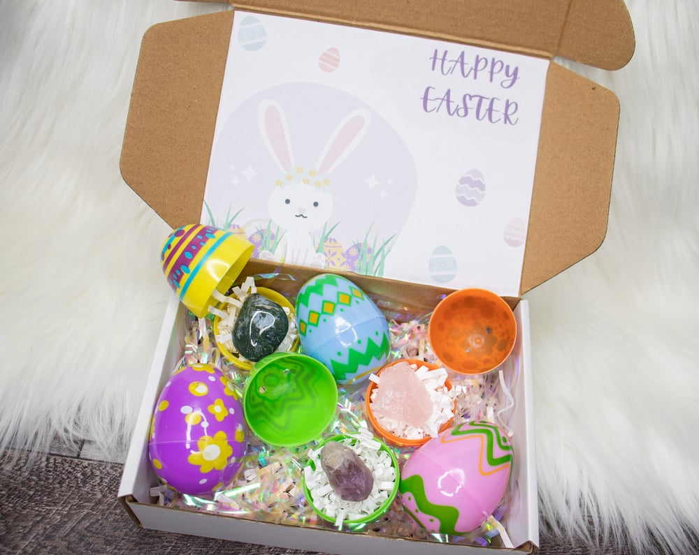 Image of Crystal Filled Easter Egg Basket