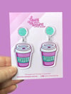 Purple Coffee Earrings