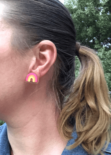 Rainbow Stud Earrings