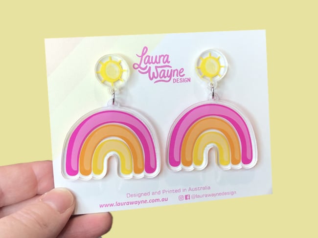Rainbow Dangle Earrings