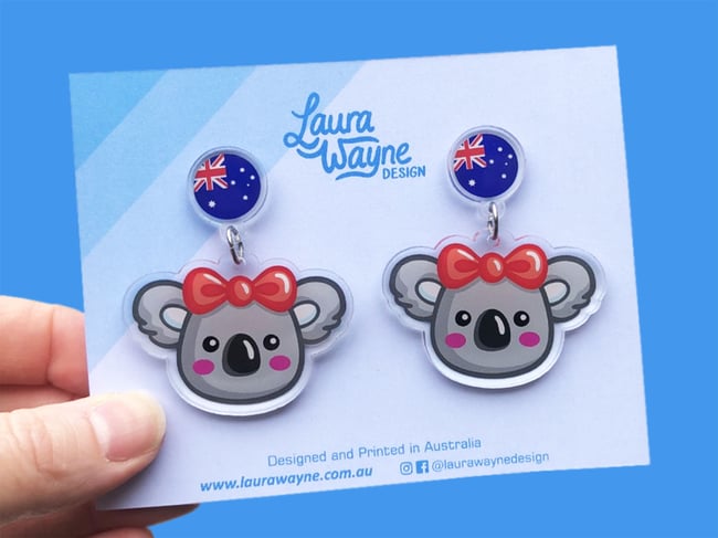 Koala Dangle Earrings