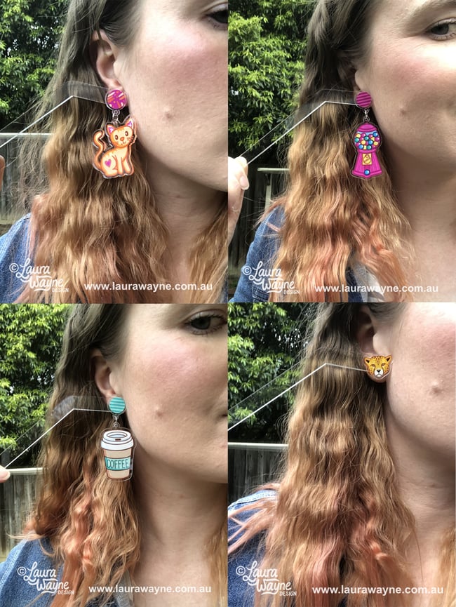 Retro Girl Dangle Earrings