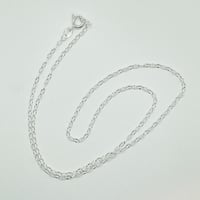 Flat Textured Cable 18" Sterling Silver Neck Chain