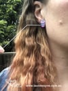 Purple Coffee Stud Earrings
