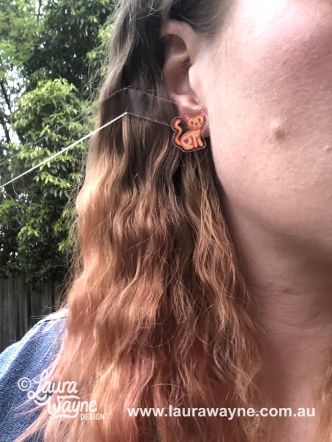 Kitty Cat Stud Earrings