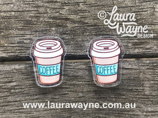 Aqua Coffee Earrings
