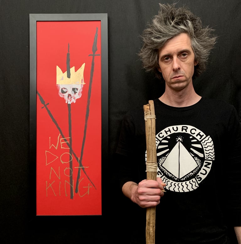 WE DO NOT KING (original painting) FRAME INCLUDED Image 2
