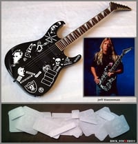 Image 1 of Jeff Hanneman guitar stickers vinyl decal Slayer Jackson Full Set 22