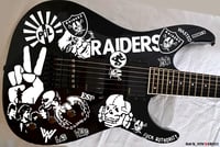 Image 4 of Jeff Hanneman Raiders guitar stickers vinyl decal Slayer ESP Full Set 19