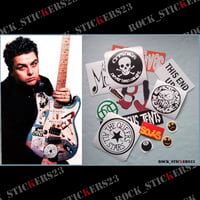 Image 1 of Billie Joe guitar stickers 1997-1998 Version Green Day vinyl decal Full Set 15