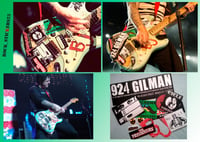 Image 1 of Billie Joe Blue guitar stickers decal Green Day Version 2013 Full Set 13