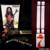 Image 1 of Dimebag Darrell guitar stickers Washburn Dime decal seven Pantera Black Tooth Seagram’s 