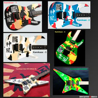 Image 3 of George Lynch guitar stickers ESP GL-200K Kamikaze decal Dokken + vinyl autograph stickers 