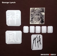 Image 2 of George Lynch guitar stickers ESP GL-200K Kamikaze decal Dokken + vinyl autograph stickers 