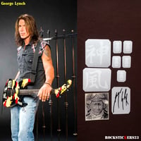 Image 1 of George Lynch guitar stickers ESP GL-200K Kamikaze decal Dokken + vinyl autograph stickers 